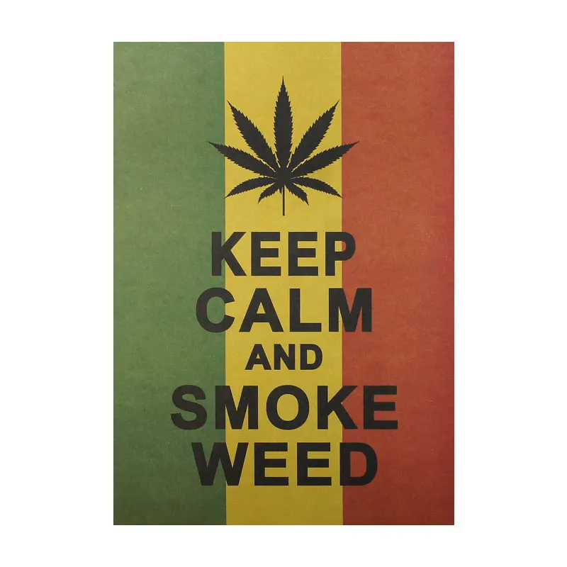 Винтаж плакат с надписью keep calm and smoke weed и ямайского рэгги стиль Ностальгический