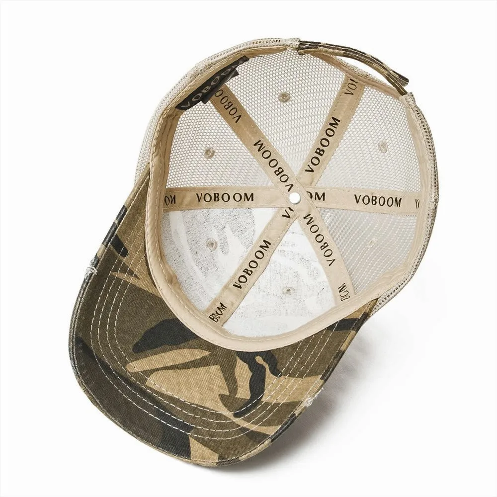 Мужская бейсбольная Кепка VOBOOM зеленая камуфляжная кепка с полусетчатой головкой