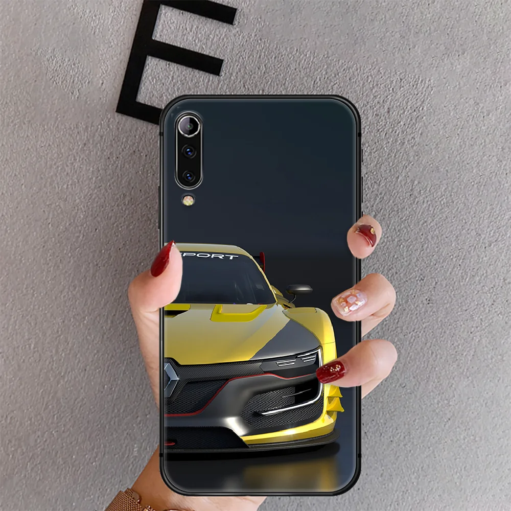 

French Car Renault Phone Case Cover For Xiaomi Mi Note 8 9 3 9 A2 A3 9T 10 Max Pro Lite Ultra Black Painting