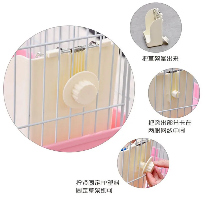 

Hanging Spring Grass Frame Rabbit Feeder Bite Resistant Chew Toy Small Pet Hamster Chinchilla Grass Frame Hanging Hay Rack .