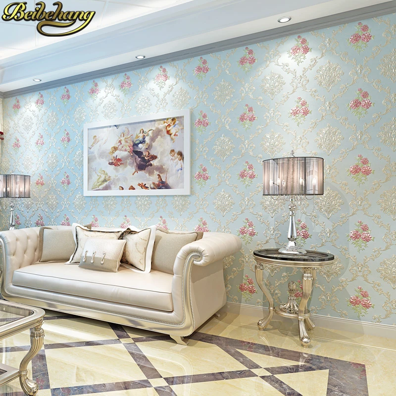 Самоклеющиеся розовые 3D стерео наклейки на стену теплые пастырские свежие обои