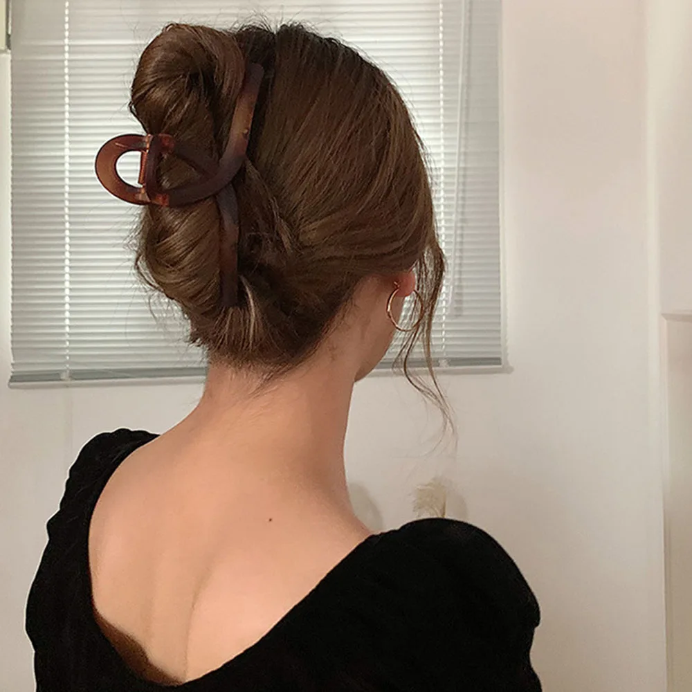 

Заколки для волос градиентные женские, большие элегантные акриловые зажимы-крабы, аксессуары для волос в Корейском стиле, 1 шт.