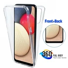 Чехол для Samsung A12, A02S, S21, двусторонний силиконовый прозрачный чехол из ТПУ для Samsung Galaxy S21 Ultra s 21 +, 360