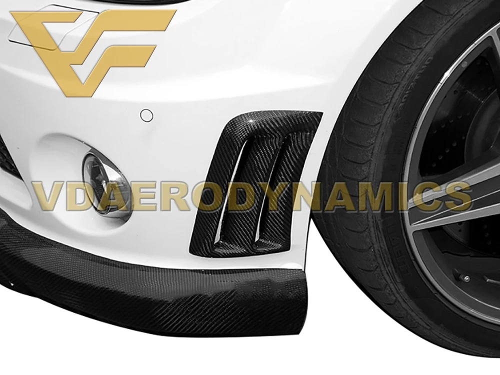 Подходит для 08 11 12 14 Benz W204 C63 VAD передний бампер из углеродного волокна с боковыми