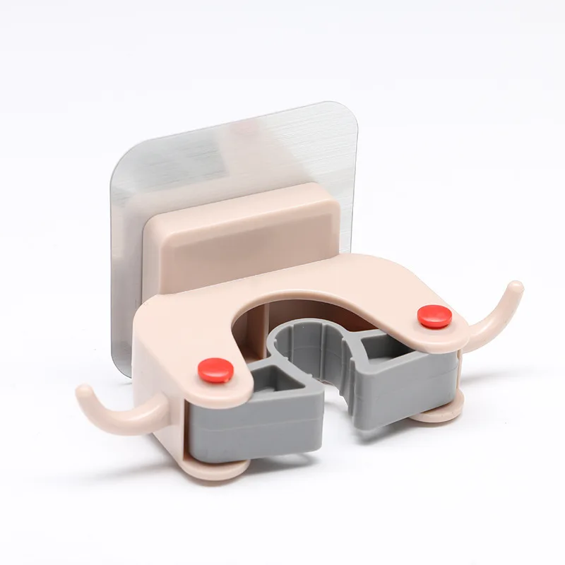 

1 Pc Multi-function Unmarked Mop Holder To Collect Hook Bathroom Wall Hanging Broom Hanger Mop Clip