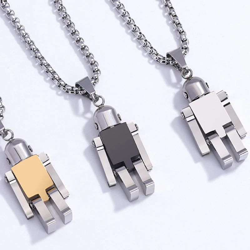 Цепочка с кулоном в стиле хип-хоп для мужчин ожерелье виде астронавта цвет золото