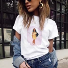 Женская футболка с принтом Покахонтас, новая милая женская футболка, Повседневная забавная футболка в стиле Харадзюку для девочек, топ Disney, одежда, удобная серия