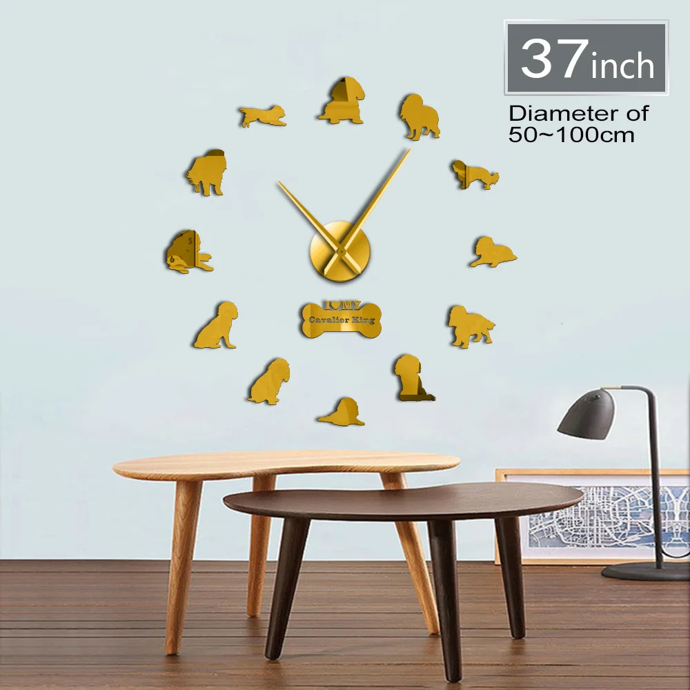 Держатель-Французский бульдог Чарльз спаниель DIY большие настельные часы Pet Shop