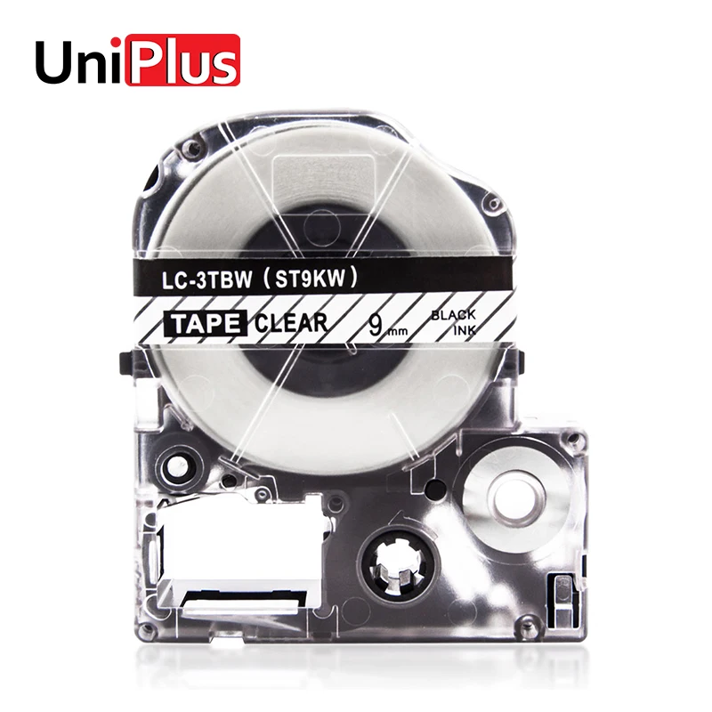 UniPlus 9 мм этикеточная лента ST9KW LC-3TBN для Epson принтер этикеток LW-300 LW-700 Kingjim машины