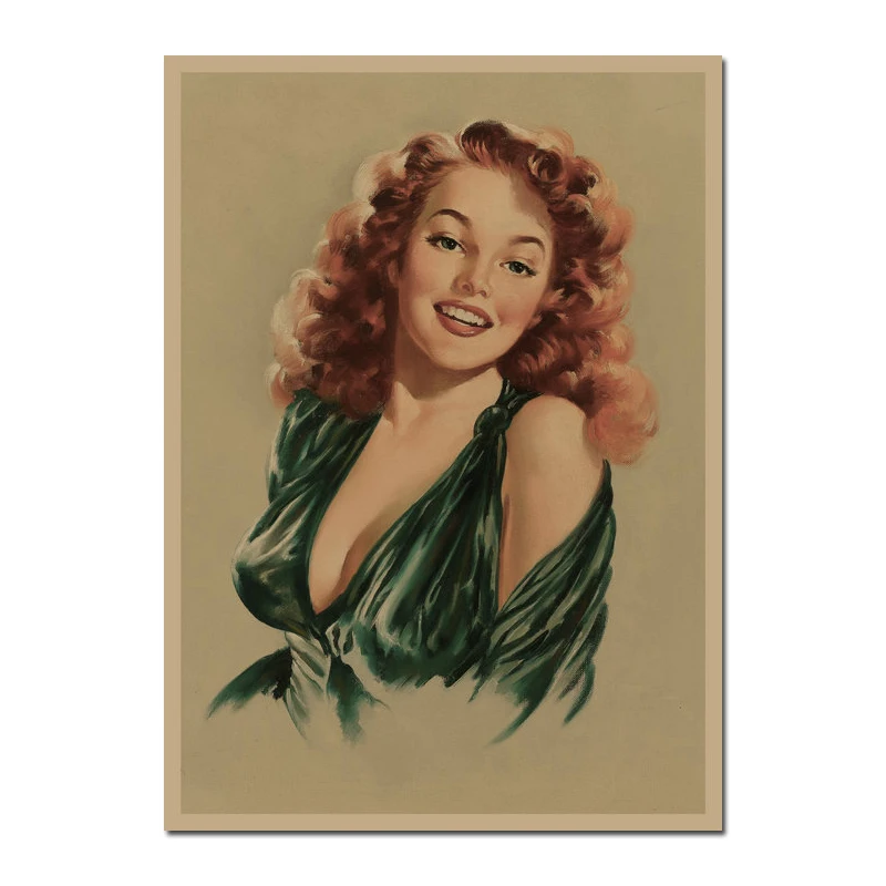 Художественный постер на холсте в стиле ретро для девочек сексуальных девушек