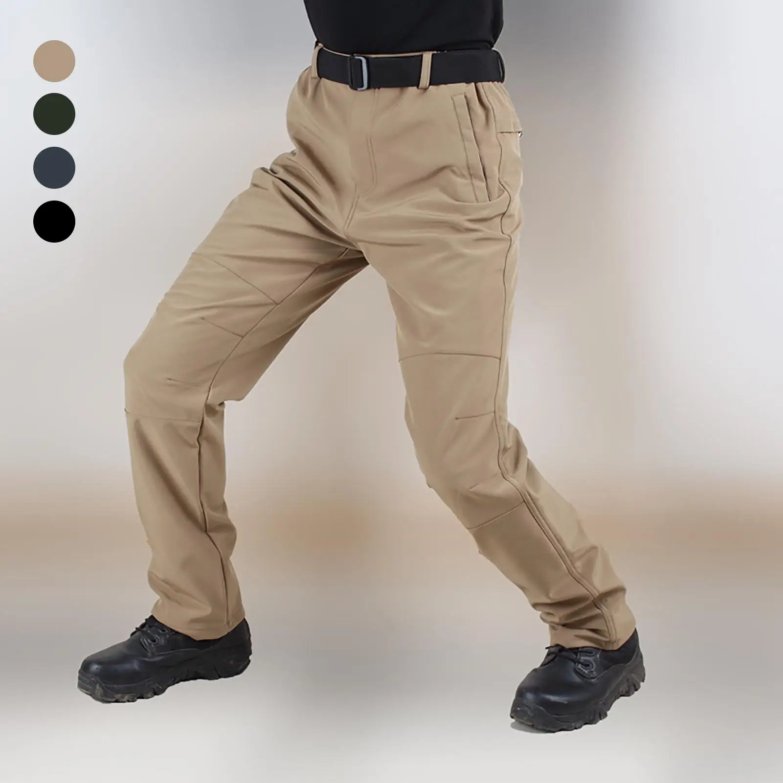 

S-3XL Army Military Style Trousers Men Tactical Pants Casual Zipper Pockets Thick Warm Long Trousers Outdoor Hiking Cargo Pants