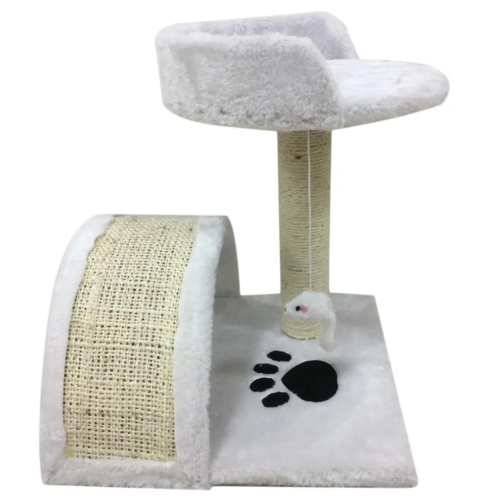 

DE Durable Cat Tree Scratching Post Activity Centre Bed Toy Scratcher 37CM Constructed of Wood and Covered with Carpet