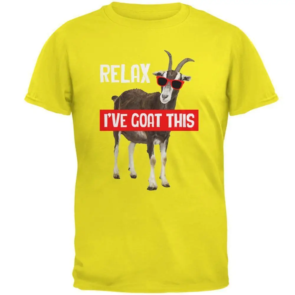 

Relax I'Ve Goat Got This Hot 2020 Summer Men'S T Shirt Fashion Summer Short Sleeve Cotton Custom T-Shirt Printing