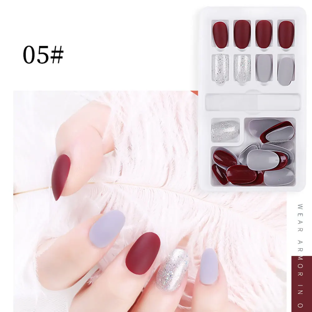 Лучшие переносные съемные накладные ногти полное покрытие водонепроницаемые