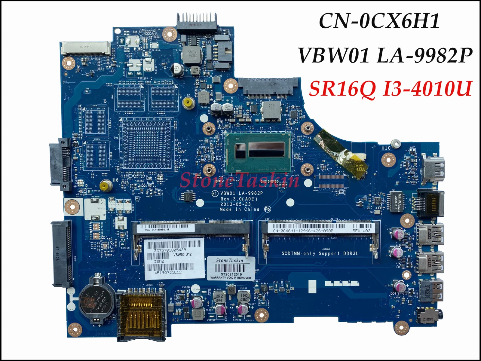 Оптовая продажа CN-0CX6H1 для Dell Inspiron 15R 3537 5537 Материнская плата ноутбука 0CX6H1 CX6H1 VBW01