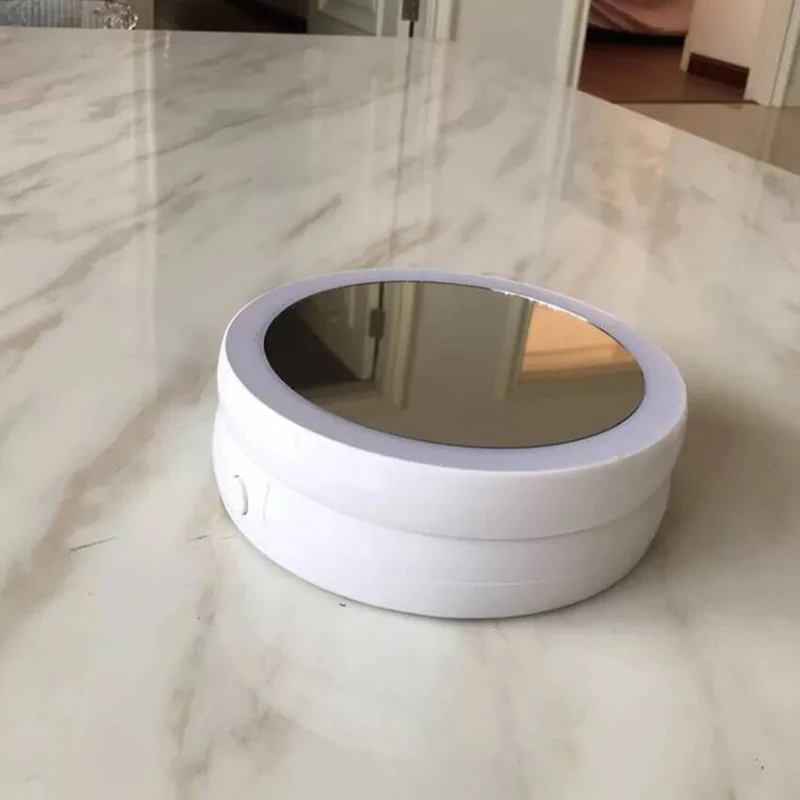 Складная зарядка через USB или Батарея светодиодное зеркало для макияжа белый