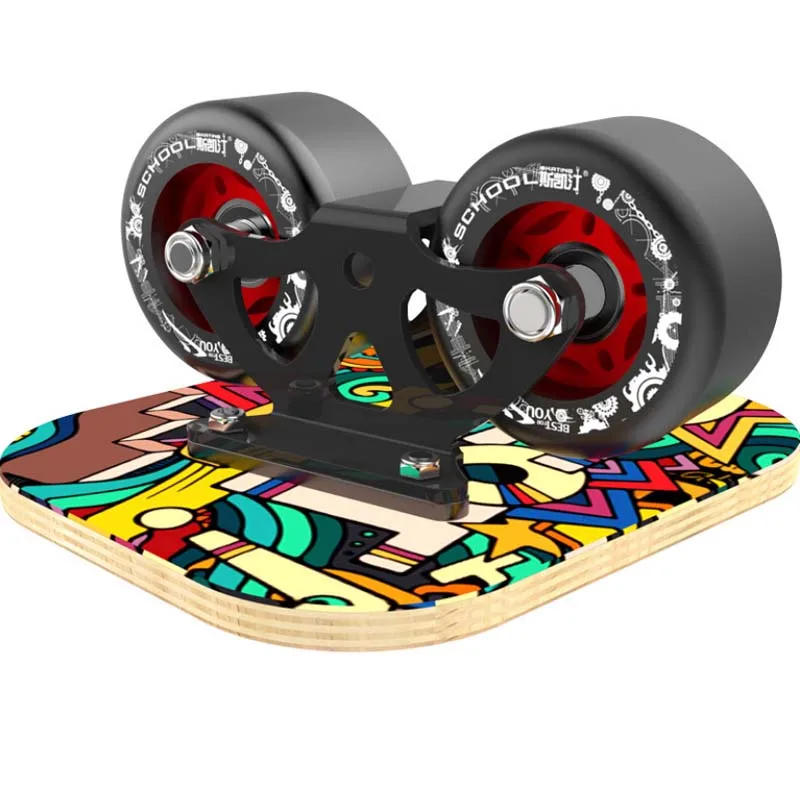 Drift board adult beginners split drift skateboard four-wheeled maple double dragon board flashing wheel