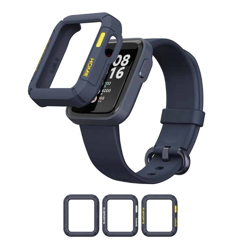 Мягкий защитный чехол из ТПУ для Mi Watch Lite часов полная защита экрана чехол-бампер