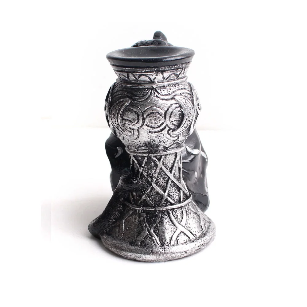 1 шт. черная резная Смола счастливый кот череп основание в виде животного