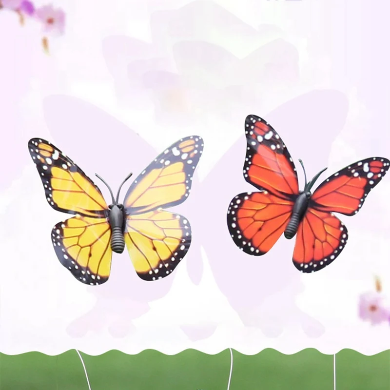 

Garden Decoration Solar Powered Dancing Fluttering Butterflies Flying Humming Bird Garden Yard Home Decoration Random Color