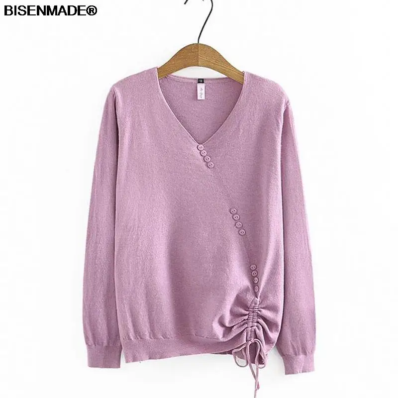 

Свитер женский осенне-зимний с V-образным вырезом