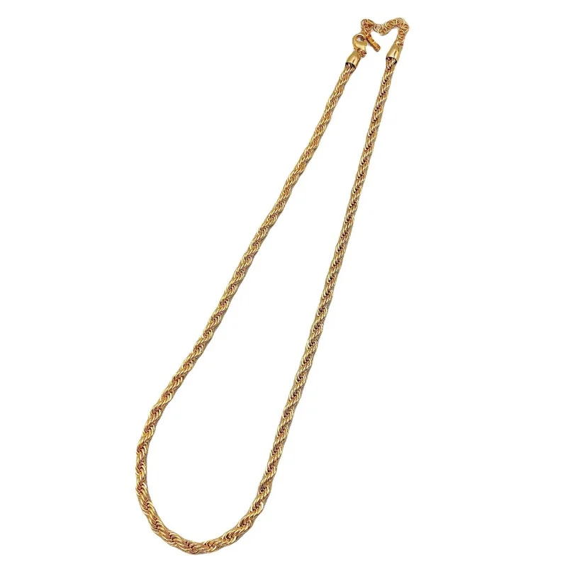 

Brass hemp necklace Europe and the United States cold fashion simple twisted collarbone mesh red