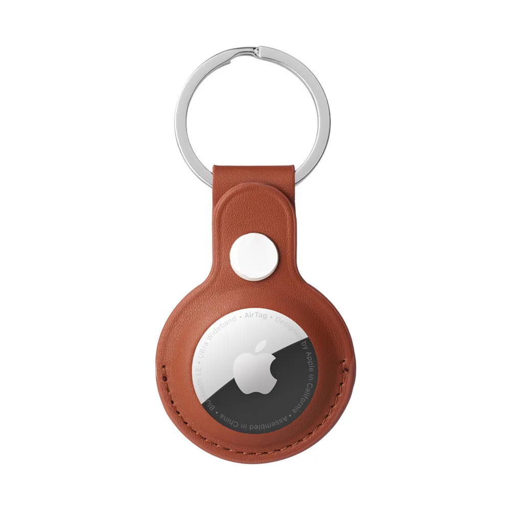 For Apple Airtag Case Leather Keychain Protective Cover Air tag Dog Tracker Locator Device airtag air llavero | Электроника