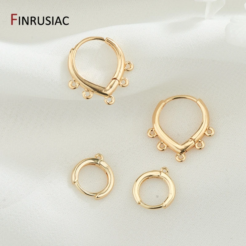 

Круглые серьги-кольца с золотым покрытием, 14 к