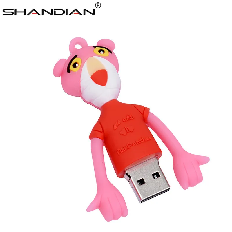 SHANDIAN Looney Tunes usb флеш накопитель 32 ГБ 16 8 4 64 Розовая пантера мультяшная горячая