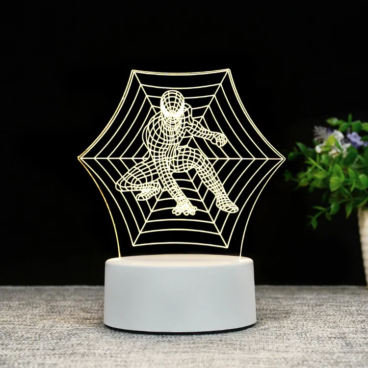 3d ночник с диснеевскими мотивами Marvel Звездные войны светодиодный настенный