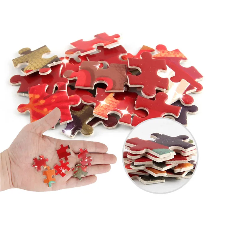 1000 шт рождественские Пазлы вечерние для детей милые щенки Санта Клауса картонные