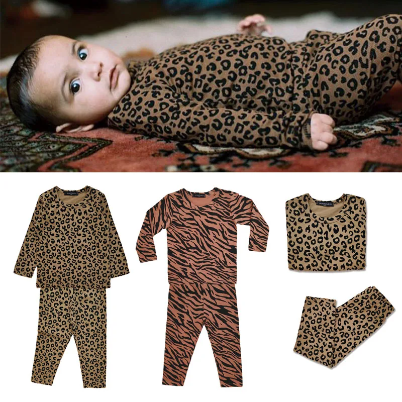 

EnkeliBB Kids Boys Girls Autumn Winter Clothes Sets Toddler Leopard Pattern Long Sleeve Tshirt and Pants Outfit Baby Leopard Set