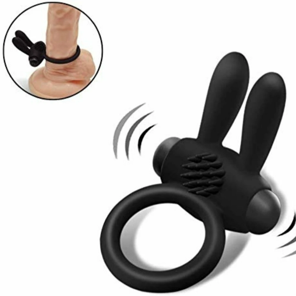 Афродизирующий прочное кольцо кролик вибратор с тройным клитором массажер для