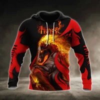 black anger horse 3d all over printed autumn men hoodies unisex casual zip pullover streetwear sudadera hombre dw0486