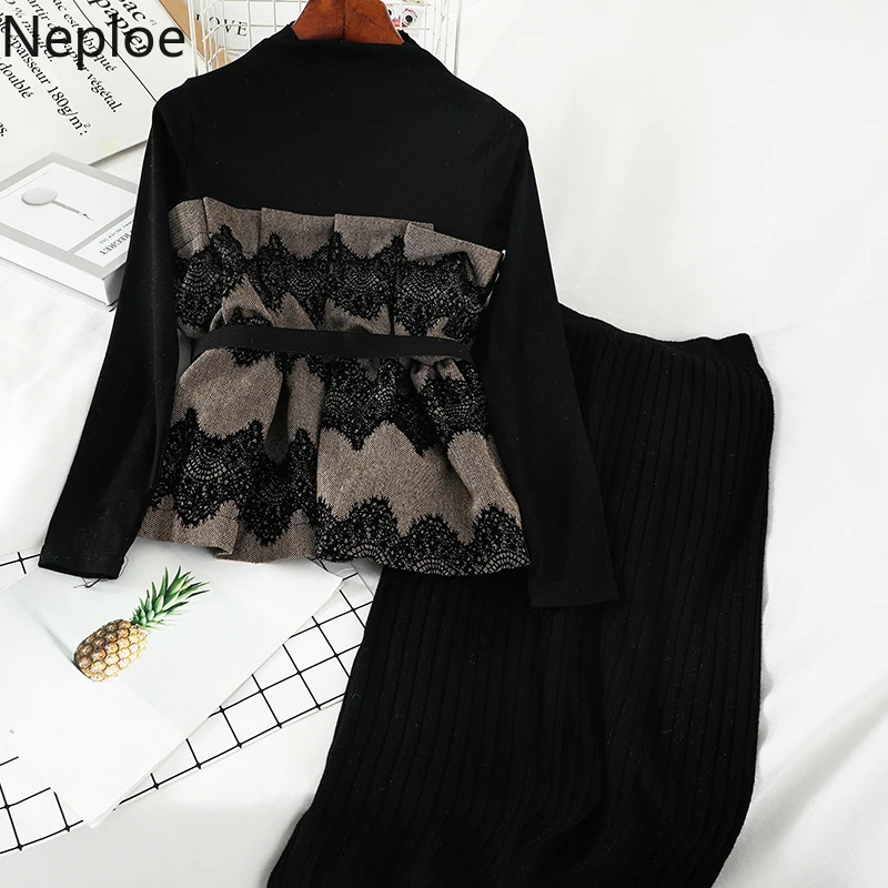 Neploe Ins/комплект из 2 предметов: блузка в горошек с оборками и высокой талией
