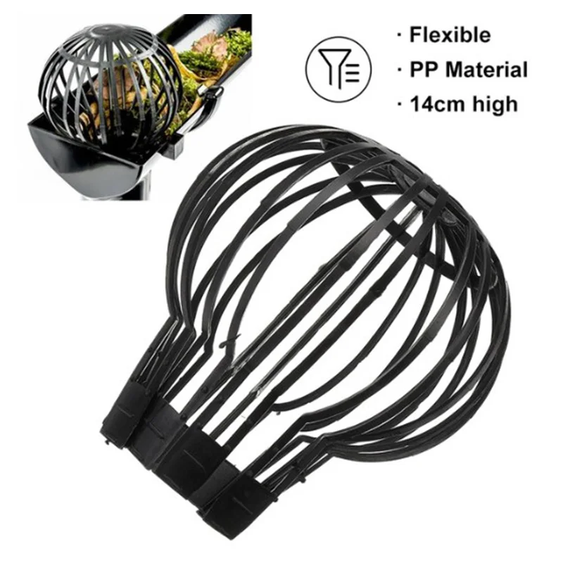 

4PCS Gutter Guard Downspouts Filter Strainer Preventing Leaf Debris Branches Roof Moss From Clogging the Pipes