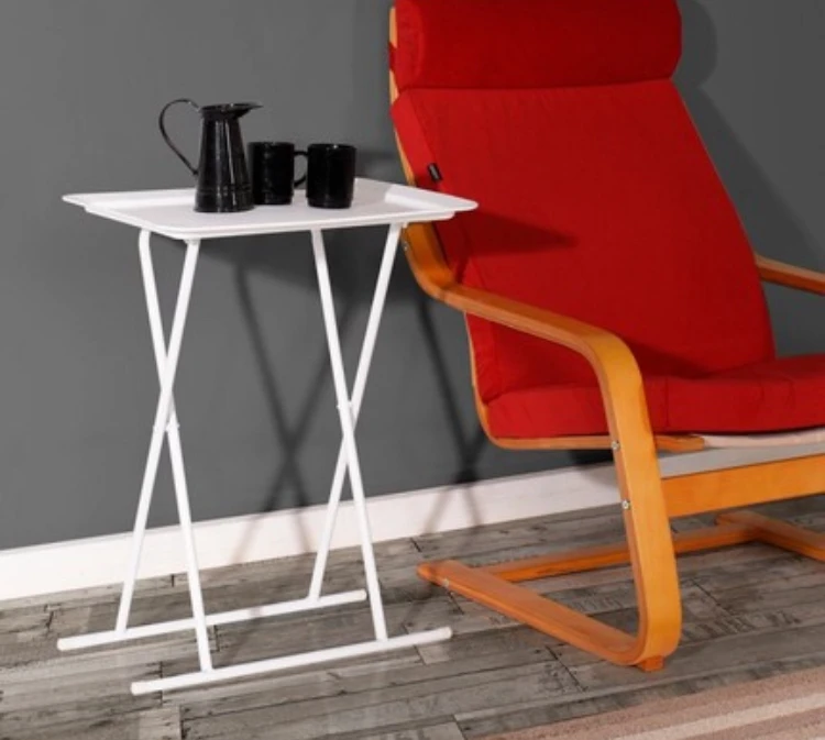 

Foldable Tray Coffee Table - White