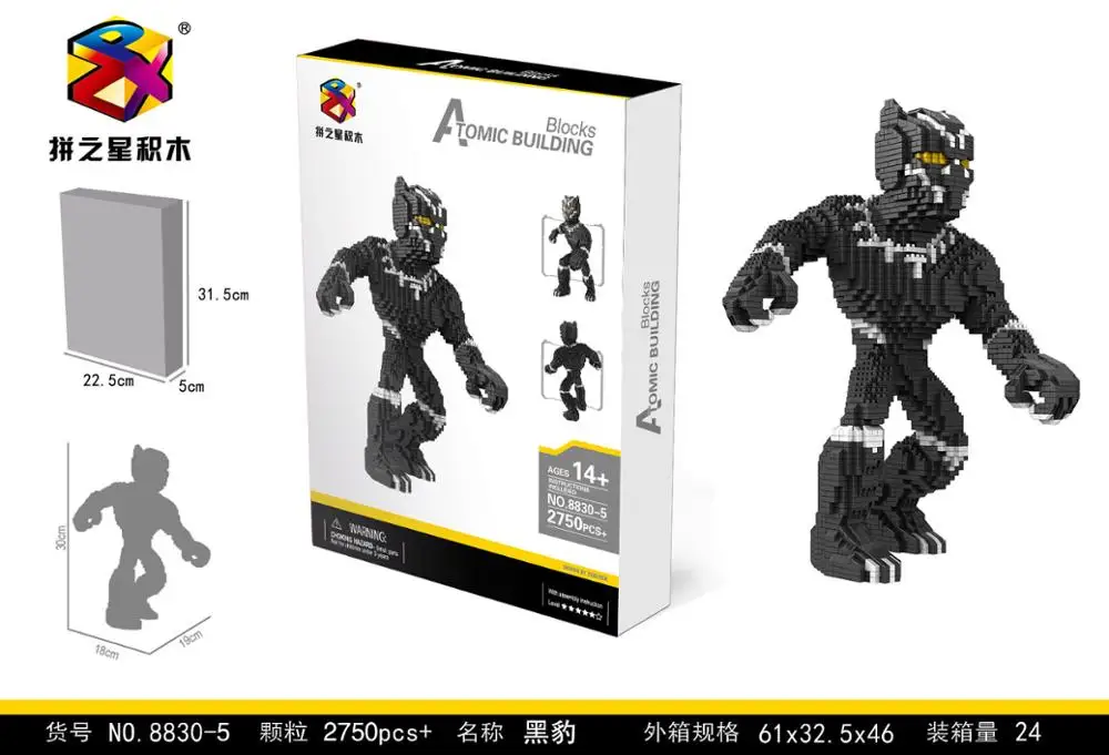 

Wakanda forever Marvel Black Panther Building Blocks Avengers Iron Man Action Figures Mini Diamond Block Toys For Kids Bricks