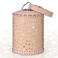 star leather lampshade for goal zero hand made outdoor camping hollow star vegetable tanned leather