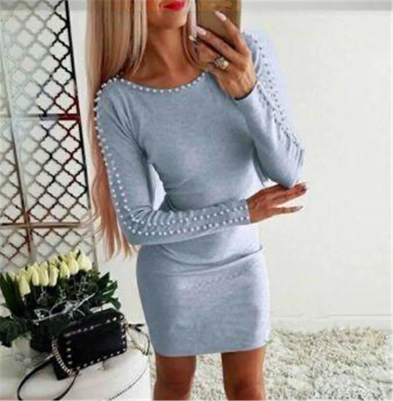 

Женские сумки через плечо Бисер облегающее мини платье женскими вечерними сумочками вечерние осенние рубашки с длинными рукавами Трикотаж...