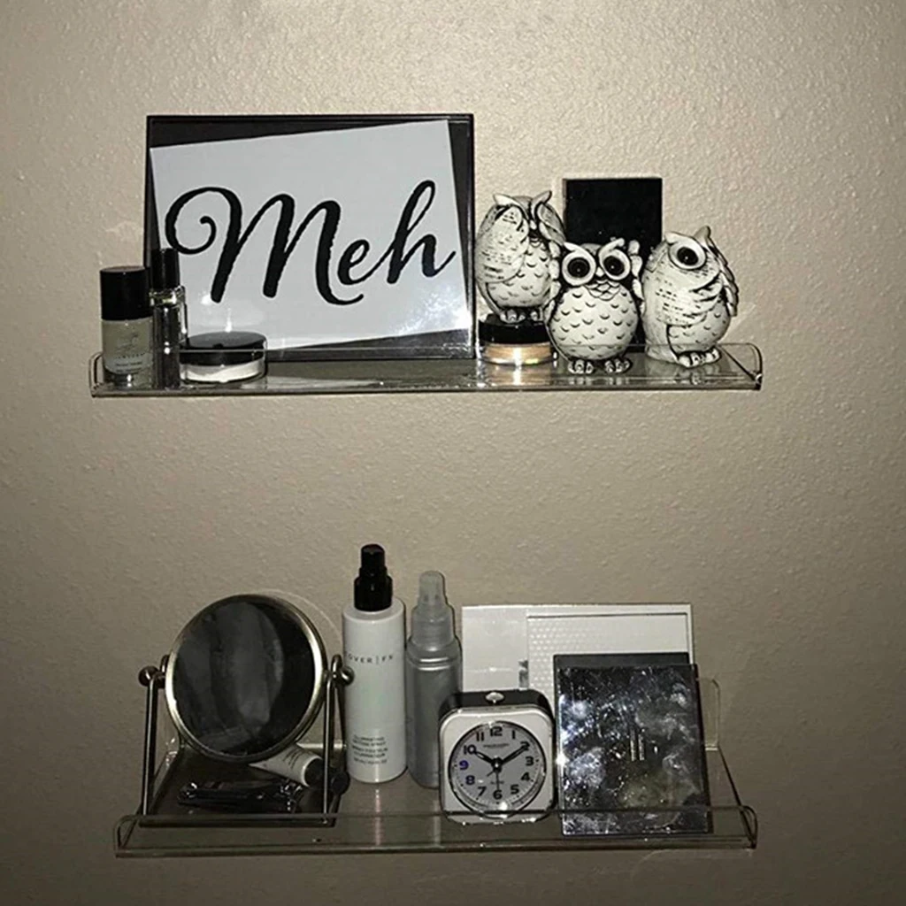 Акриловые плавающие настенная полка дети невидимым Дисплей Органайзер | Дом и