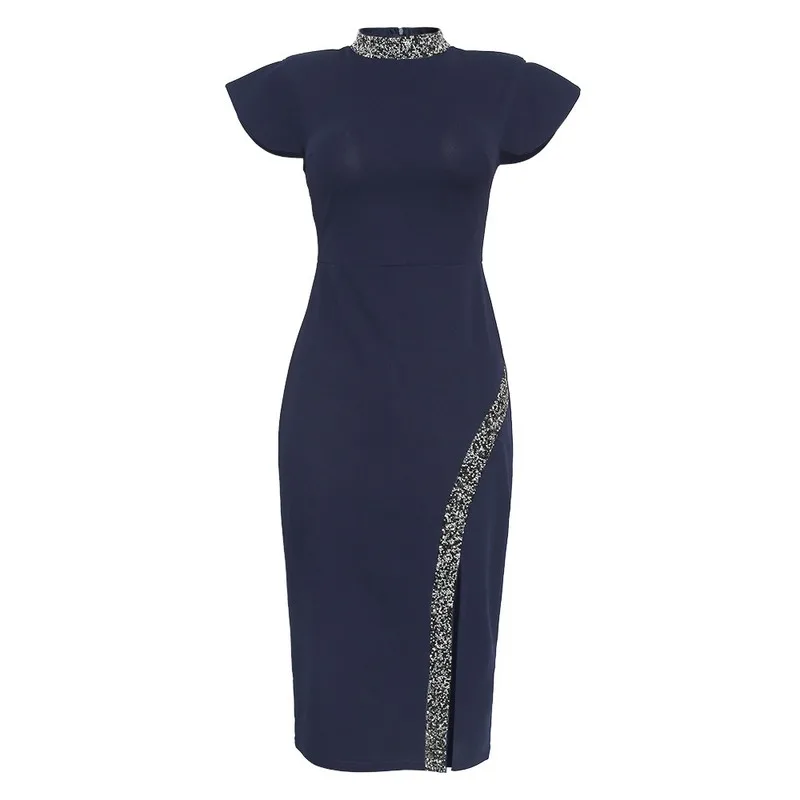 Лето 2020 пикантное Африканское платье без рукавов с блестками Платье До Колена