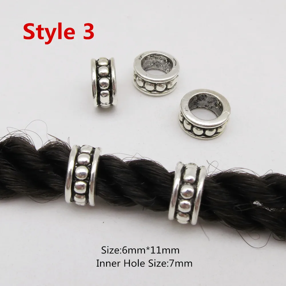 Металлическая большая коса для волос viking 5 шт. мужчин и женщин|dreadlock beads|dreadlock bead