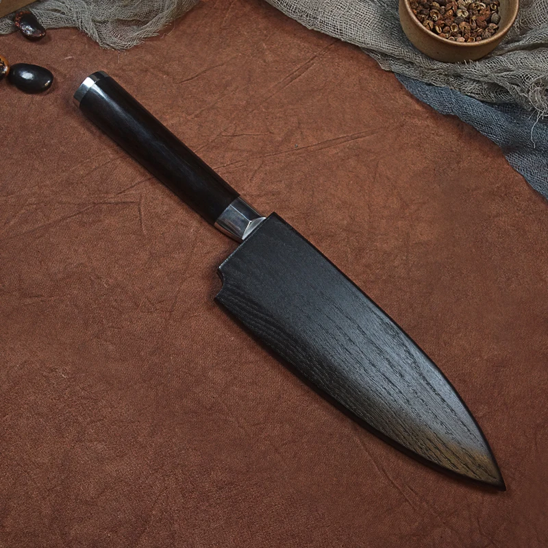 PEDWIFE 180MM Deba knife Stainless Steel Fish Head Knife Sushi Salmon knives Japanese Kitchen with Scabbard Cooking Tools | Дом и сад