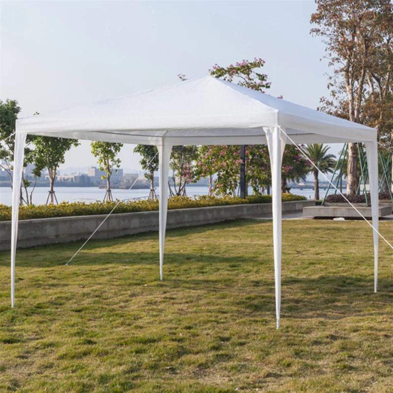 구매 3x3m 그레이든 텐트 4 면 휴대용 가정용 방수 텐트 나선형 튜브 흰색 태양 그늘 텐트 홈 파티 캠핑