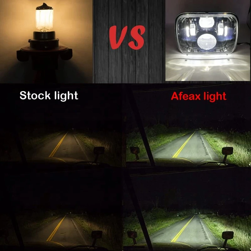 

120W 5X7 7X6 LED Headlight for 1986-1995 Jeep Wrangler YJ 1984-2001 Cherokee XJ