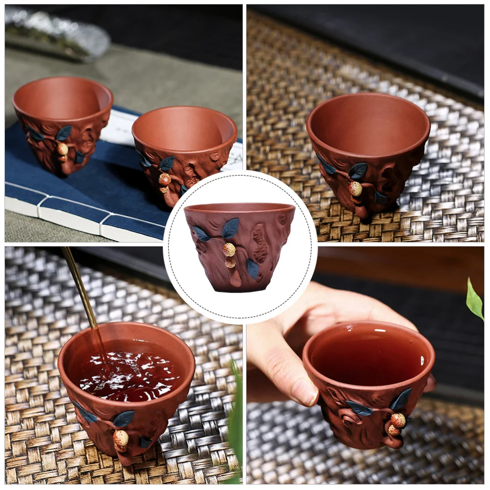 

1 Pc Small Tea Cup Purple Clay Hand-cup Individual Small Tea Cup
