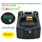 Литий-ионная аккумуляторная батарея 18650, 18 в, 6 Ач, 6000 мАч, для Makita 18 в, батарея BL1840, BL1850, BL1830, BL1860B, LXT400