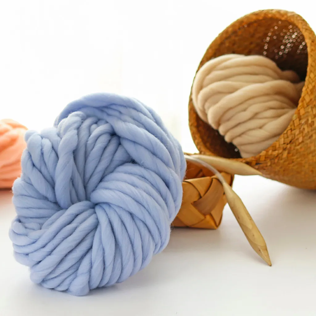 Супер вязаное одеяло 40 ^ плотная мягкая пряжа для вязки рук громоздкая из