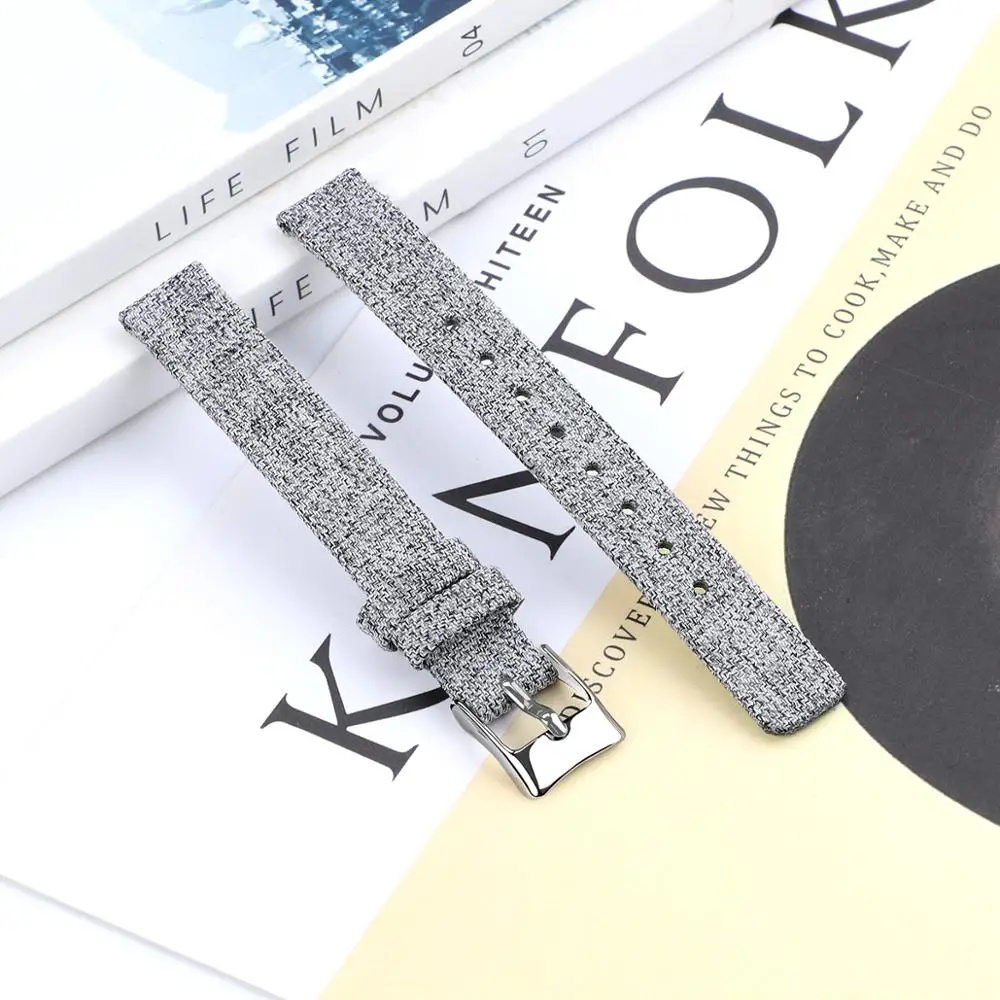 

Watchbands For Samsung Galaxy Fit-E R375 Fashion Canvas Replacement Watch Strap + Metal Frame 94006